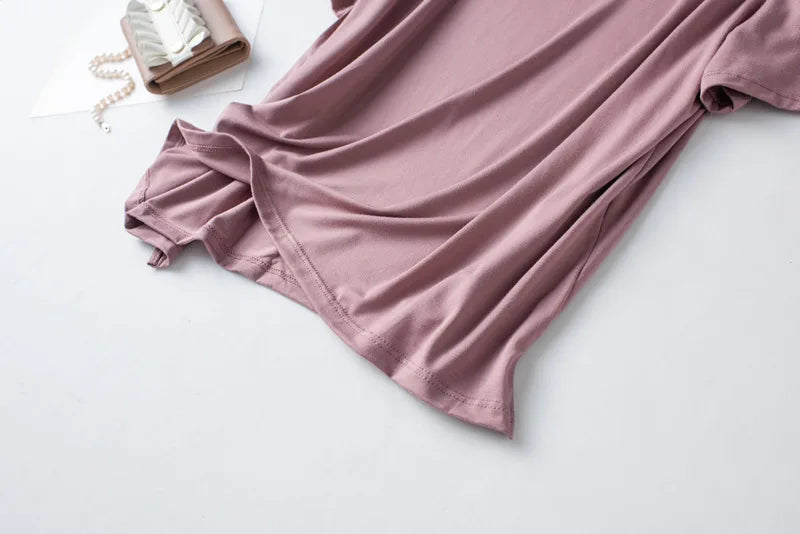Spring and summer new ladies pajamas three-piece short-sleeved shorts trousers modal soft T-shirt pajamas women's loose home set