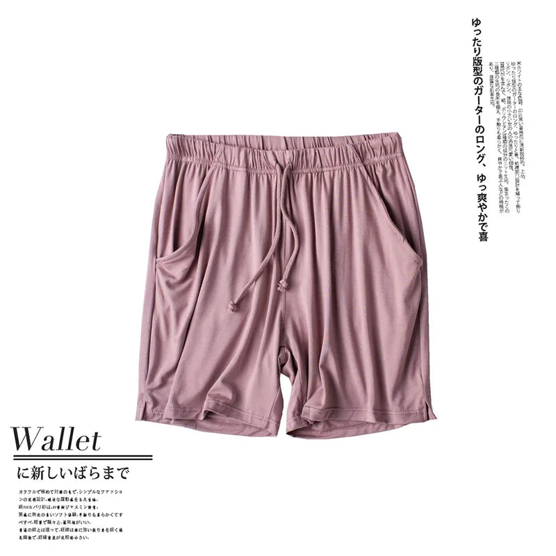 Spring and summer new ladies pajamas three-piece short-sleeved shorts trousers modal soft T-shirt pajamas women's loose home set