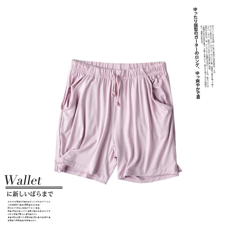 Spring and summer new ladies pajamas three-piece short-sleeved shorts trousers modal soft T-shirt pajamas women's loose home set