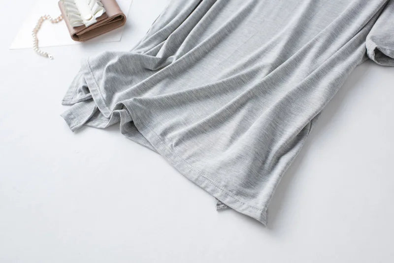 Spring and summer new ladies pajamas three-piece short-sleeved shorts trousers modal soft T-shirt pajamas women's loose home set