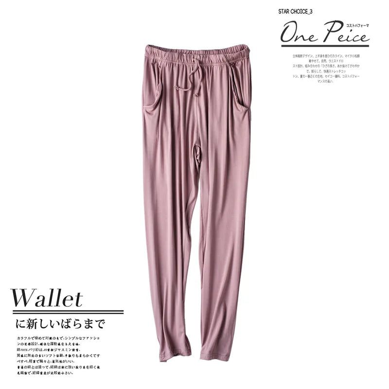 Spring and summer new ladies pajamas three-piece short-sleeved shorts trousers modal soft T-shirt pajamas women's loose home set