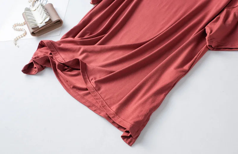 Spring and summer new ladies pajamas three-piece short-sleeved shorts trousers modal soft T-shirt pajamas women's loose home set