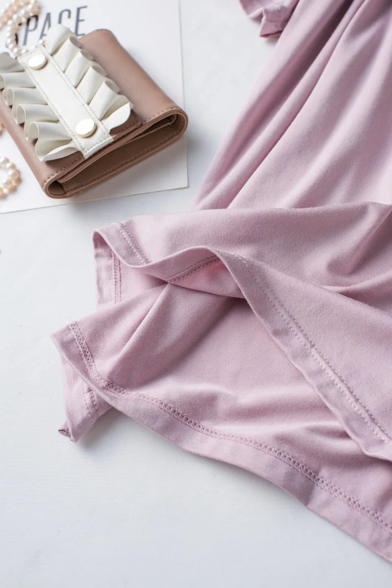 Spring and summer new ladies pajamas three-piece short-sleeved shorts trousers modal soft T-shirt pajamas women's loose home set