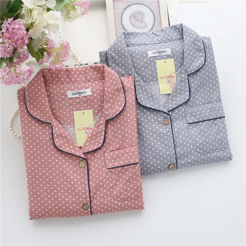 2025 kimono femme maple leaf pajama sets women 100% gauze cotton long sleeve casual sleepwear women pyjamas autumn hot sale