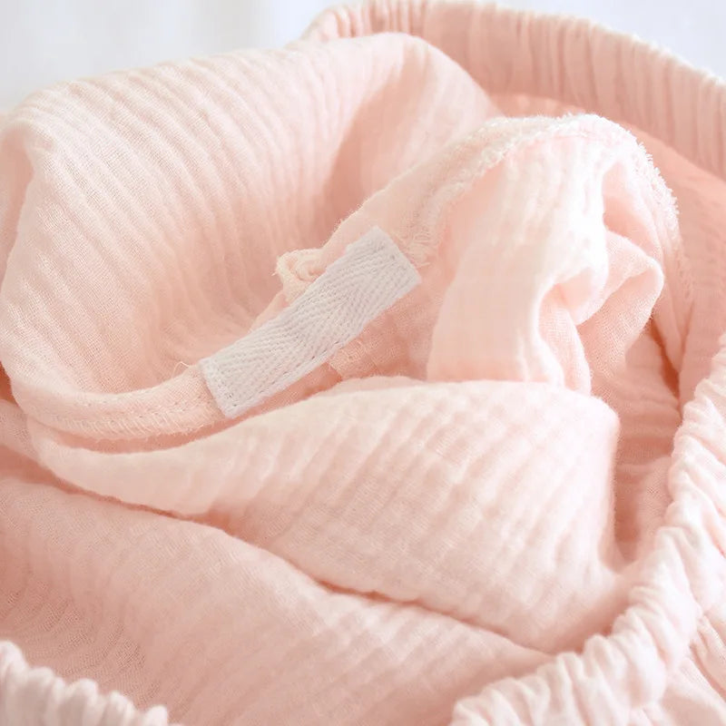 Japanese Kimono Suit New Ladies Spring And Autumn Pajamas Long-sleeved Trousers 100% Cotton Crepe Home Service Two-piece Suit