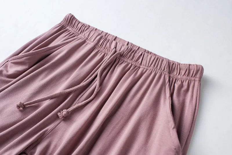 Spring and summer new ladies pajamas three-piece short-sleeved shorts trousers modal soft T-shirt pajamas women's loose home set