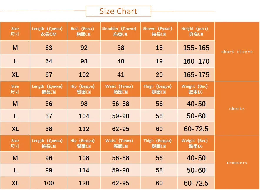 New spring and summer women's pajamas three-piece set short sleeves + shorts + trousers 100%cotton gauze love print homewear set