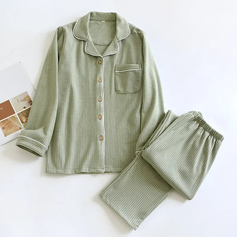 2025 New Autumn and Winter Couple Pajama Set Men's and Women's Long Sleeve Plaid Two Piece German Velvet Warm Home Fur