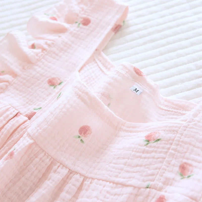 Pure desire for ins in summer, flounce shorts, cotton suspenders, pajamas, women's summer home clothes, two-piece suit, summer