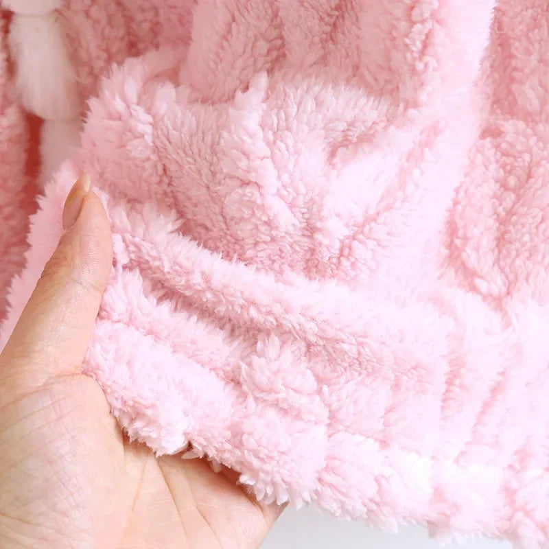 2025 New Autumn/Winter Women's Flannel Sleeping Skirt Long Sleeve Thickened Warm Long Style Loose Sleeper Robe Home Clothing