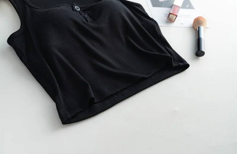 2025 Summer New Women's Short Tank Top with Chest Cushion Bottom Women's Viscous Fiber Inner Strap Top Thin Thread Pajamas