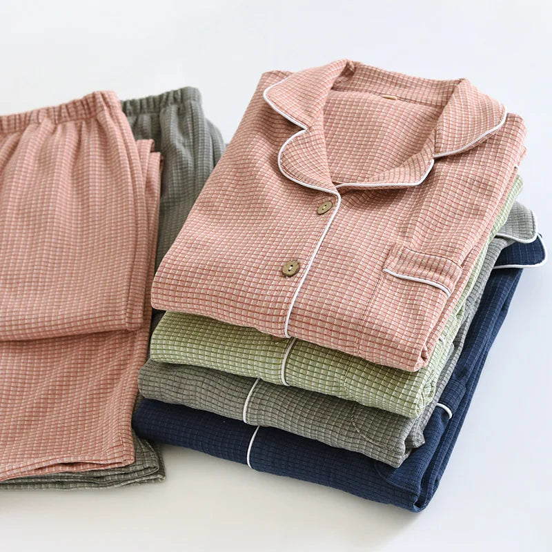 2025 New Autumn and Winter Couple Pajama Set Men's and Women's Long Sleeve Plaid Two Piece German Velvet Warm Home Fur