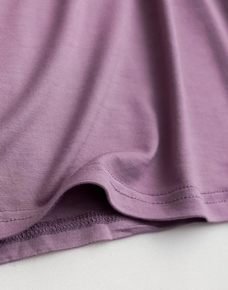 2025 summer new women's pajamas 3-piece Modal large simple pajamas with bra short sleeves+shorts+trousers casual home wear