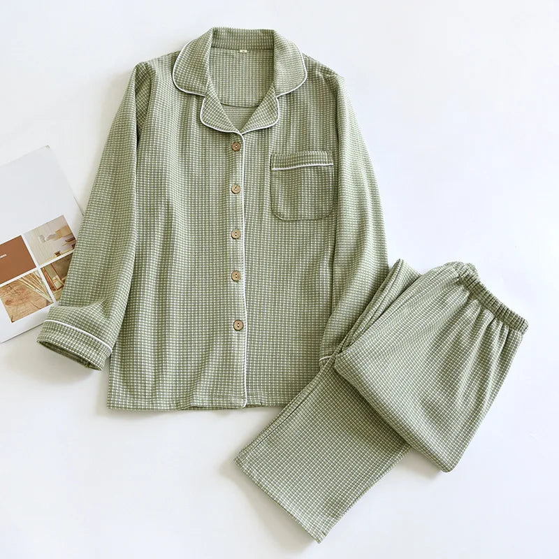 2025 New Autumn and Winter Couple Pajama Set Men's and Women's Long Sleeve Plaid Two Piece German Velvet Warm Home Fur