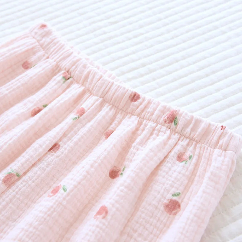 Pure desire for ins in summer, flounce shorts, cotton suspenders, pajamas, women's summer home clothes, two-piece suit, summer