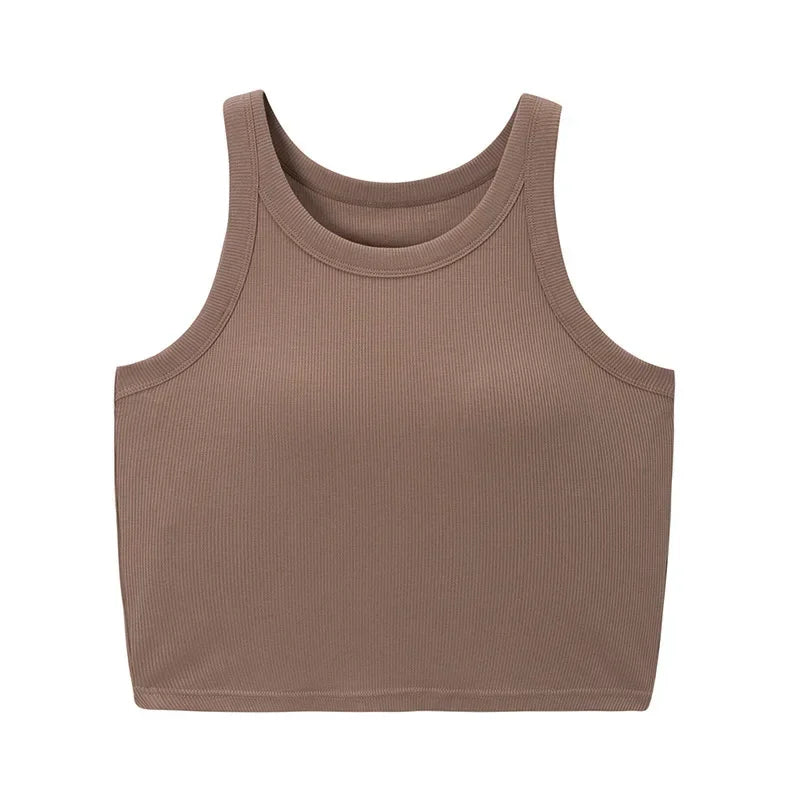 Spring and summer new women's modal with chest pad vest bra one-piece vest home service camisole crop top women camisoles