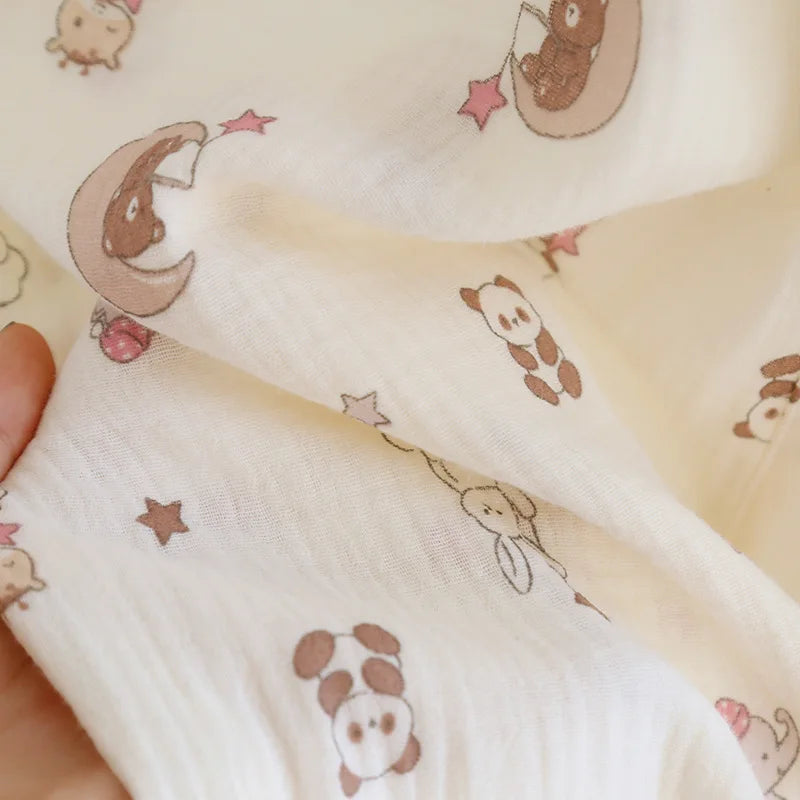 2025 New Women's Spring/Summer Pajama Set 100% Cotton Short Sleeves+Shorts+Long Pants Three Piece Thin Sweet Home Furnishings