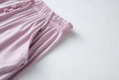 Spring and summer new ladies pajamas three-piece short-sleeved shorts trousers modal soft T-shirt pajamas women's loose home set