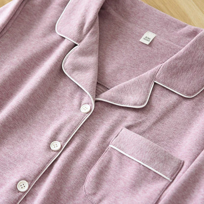 Autumn And Winter Couple Pajamas Two-piece Self-heating Warm Long-sleeved Trousers Plus Velvet Men's And Women Home Service Set