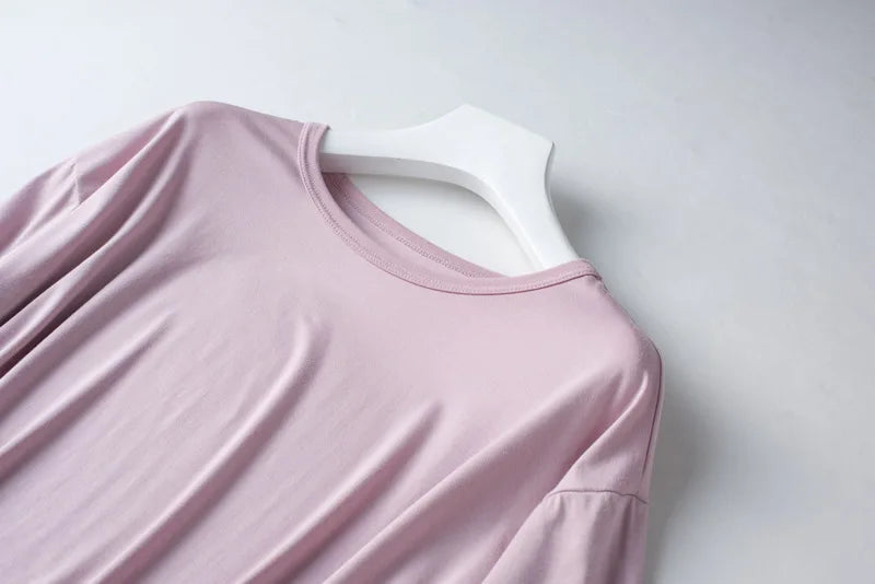 Spring and summer new ladies pajamas three-piece short-sleeved shorts trousers modal soft T-shirt pajamas women's loose home set