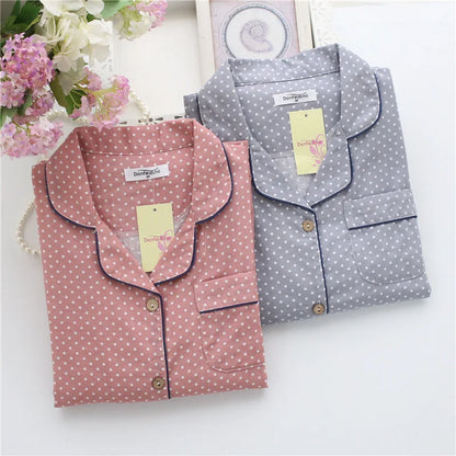 2025 kimono femme maple leaf pajama sets women 100% gauze cotton long sleeve casual sleepwear women pyjamas autumn hot sale