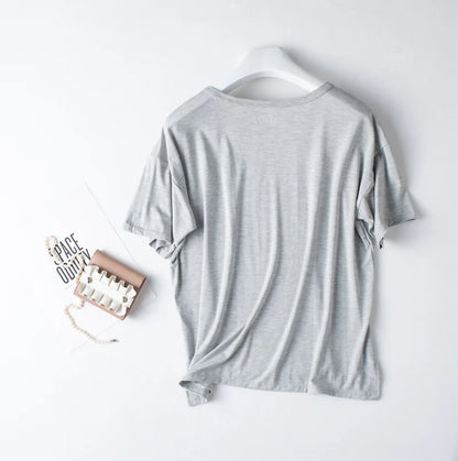 Spring and summer new ladies pajamas three-piece short-sleeved shorts trousers modal soft T-shirt pajamas women's loose home set