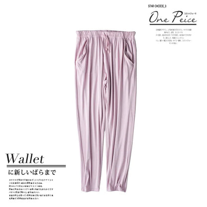 Spring and summer new ladies pajamas three-piece short-sleeved shorts trousers modal soft T-shirt pajamas women's loose home set