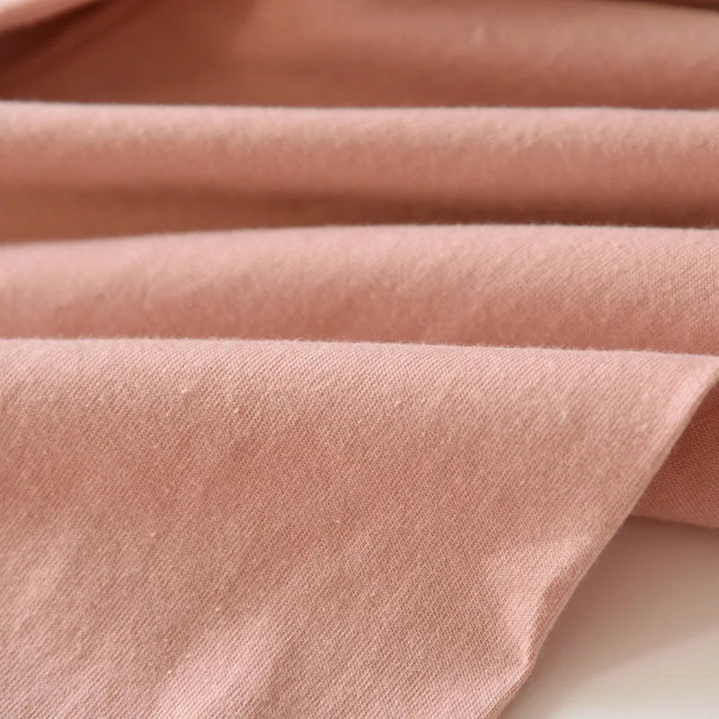 2025 Spring and Autumn New Couple Pajamas Two Piece Set 100%Cotton Knitted Men's and Women's Simple Long Sleeve Home Furnishings