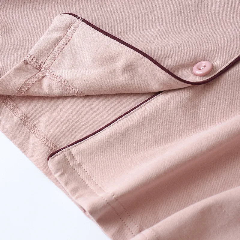 Summer 2025 new cotton couple pajamas suit female short-sleeved shorts men's pajamas thin home service suit  pyjamas women pink