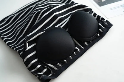 2025 Summer New Women's Tank Top Pajamas All Cotton with Chest Pads Tank Top with Stripe Sports Bottom Short Home Fur Ladies