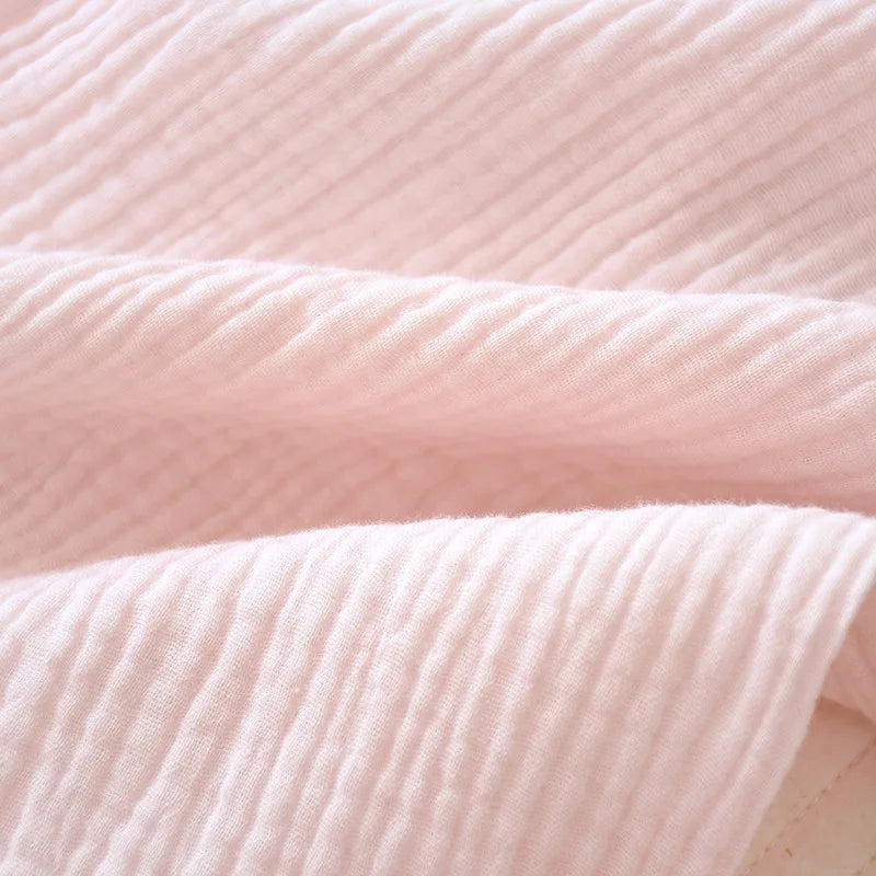 2025 Spring and Autumn New Women's Pajama Set 100% cotton crepe long-sleeved trousers classic two-piece household clothes