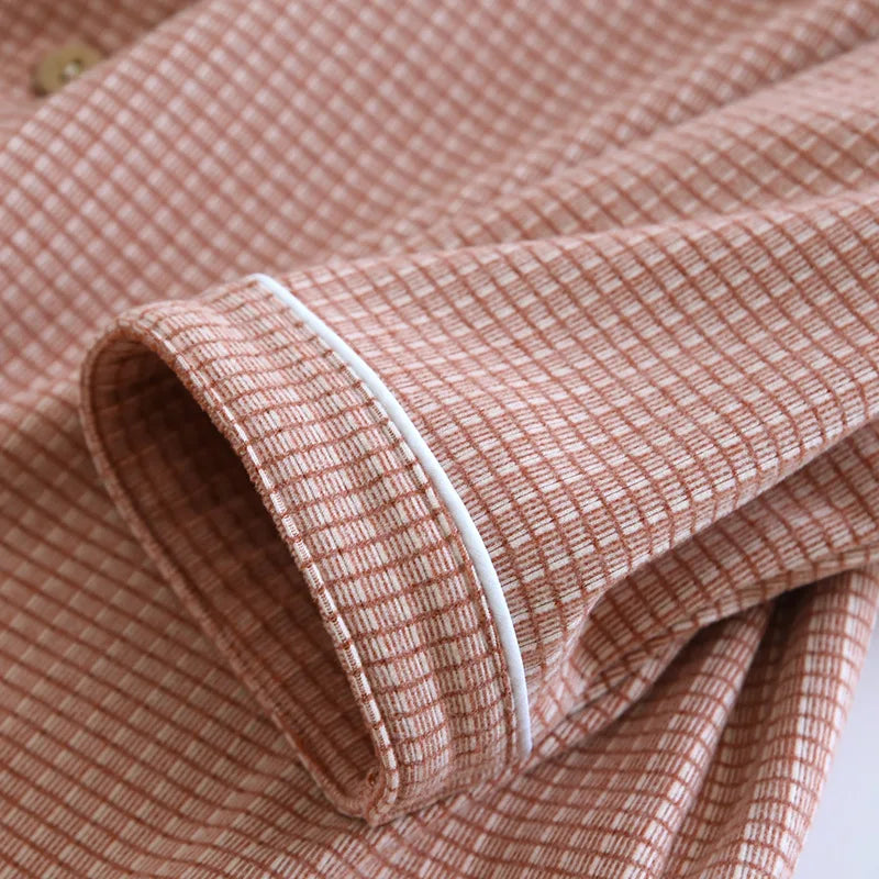 2025 New Autumn and Winter Couple Pajama Set Men's and Women's Long Sleeve Plaid Two Piece German Velvet Warm Home Fur