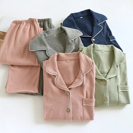 2025 New Autumn and Winter Couple Pajama Set Men's and Women's Long Sleeve Plaid Two Piece German Velvet Warm Home Fur