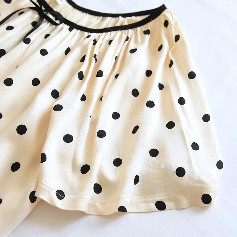 2025 New Women's Summer Short sleeved Nightwear 100% Viscous Fiber Comfortable and Breathable Soft Dress Thin Large Home Fury