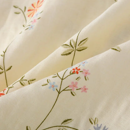 New summer women's pajamas short-sleeved shorts suit cotton double-layer gauze print fresh home clothes two-piece set ladies