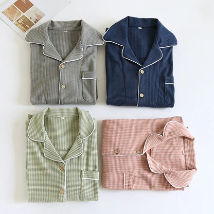 2025 New Autumn and Winter Couple Pajama Set Men's and Women's Long Sleeve Plaid Two Piece German Velvet Warm Home Fur