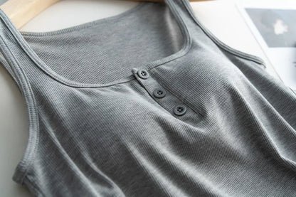 2025 Summer New Women's Short Tank Top with Chest Cushion Bottom Women's Viscous Fiber Inner Strap Top Thin Thread Pajamas