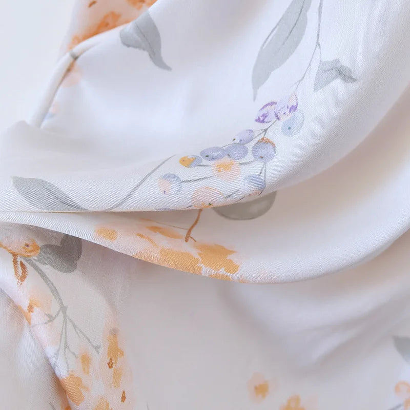 2025 Spring/Summer New Women's Sling Skirt 100% Viscose Fiber Sleeping Skirt Printed Sleeping Skirt Sexy Home Dress for Ladies