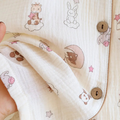 2025 New Women's Spring/Summer Pajama Set 100% Cotton Short Sleeves+Shorts+Long Pants Three Piece Thin Sweet Home Furnishings
