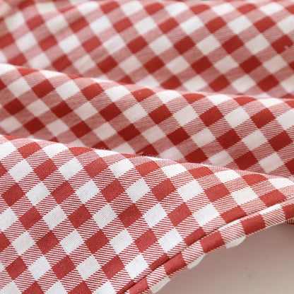 2025 Spring/Summer Couple Pajama Set 100% Cotton Double Layer Gauze Men's and Women's Japanese Plaid Set Long sleeved Home Fury