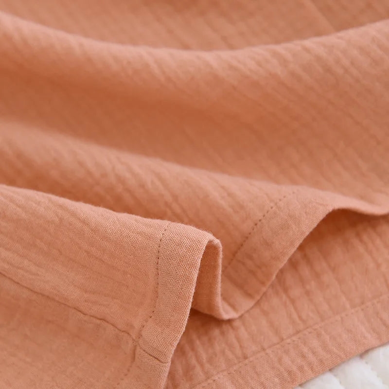 2025 new women's pajama suit 100% cotton crepe sweet lovely long-sleeved trousers two-piece home wear thin sleepwear women