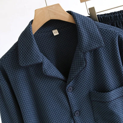 2025 New Men's Autumn/Winter Pajama Set Thickened Warm Home Clothes Long Sleeve Long Pants Two Piece Set Large Size Set