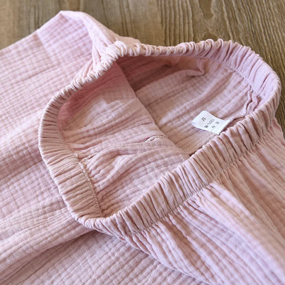 New spring and summer 100% cotton Chinese style women's pajamas two-piece set three-quarter sleeve tops home service suits