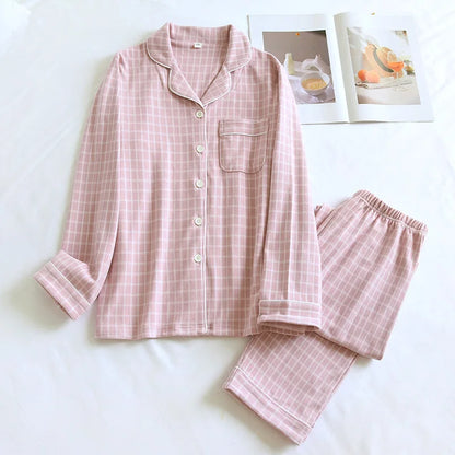 2025 New Couple's Checkered Pajama Set for Autumn and Winter Warmth,Men's and Women's Long sleeved Pants,Two piece Home Clothes