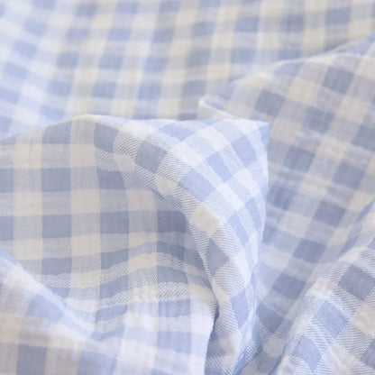 2025 New Spring Couple's Pajama Set 100% Cotton Long Sleeve Long Pants Two Piece Set Checkered Men's and Women's Home Clothes