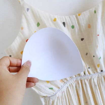 2025 New Summer Women's Sleeping Skirt 100% Cotton Crepe with Chest Cushion Suspender Dress Cute Thin Home Dress Summer Dress