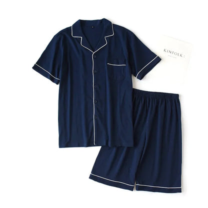 Summer 2025 new cotton couple pajamas suit female short-sleeved shorts men's pajamas thin home service suit  pyjamas women pink