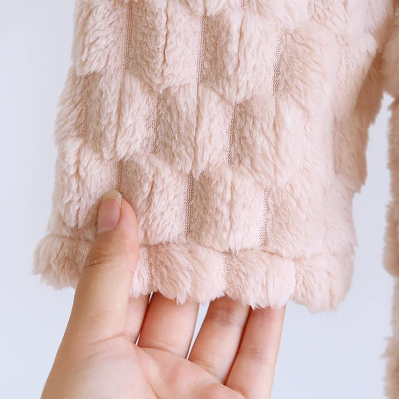 2025 New Autumn/Winter Women's Sleeping Skirt Flannel Plush Thickened Warm Long Dress Coral Plush Home Fur Sleeping Skirt Ladies