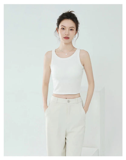 Spring and summer new women's modal with chest pad vest bra one-piece vest home service camisole crop top women camisoles