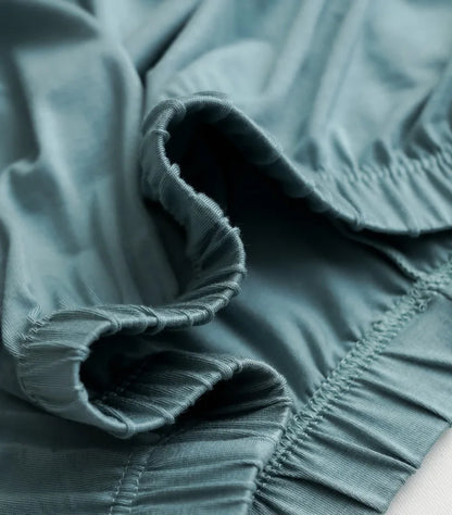 2025 summer new women's pajamas 3-piece Modal large simple pajamas with bra short sleeves+shorts+trousers casual home wear